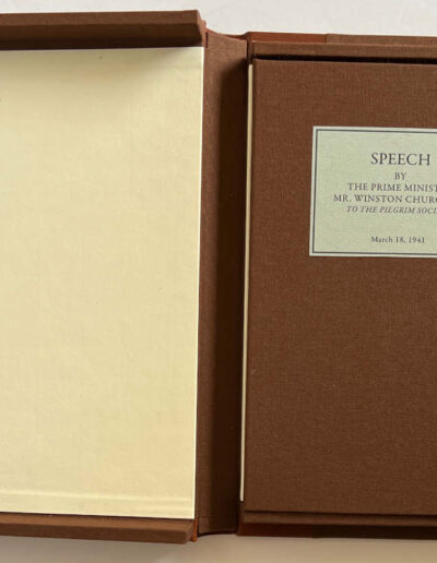 Solander Case with Churchill's Speech