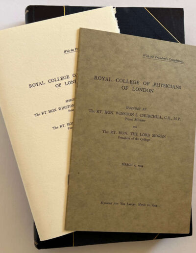 Speeches by Winston Churchill and Lord Moran