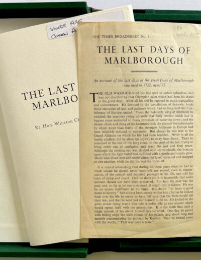 The Last Days of Marlborough-Churchill