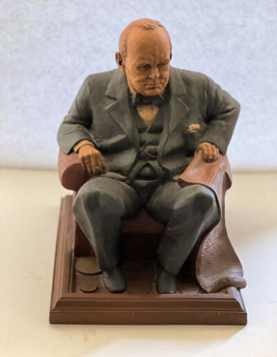 Seated Figure of Winston Churchill by Sculptor, Tom Clark