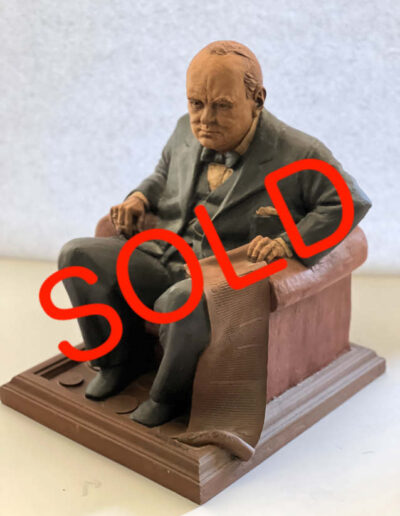 Tom Clark Figure of Churchill Side View: SOLD