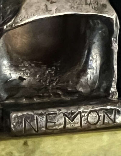 Silver Winston Churchill Bust - Nemon Signature Upclose