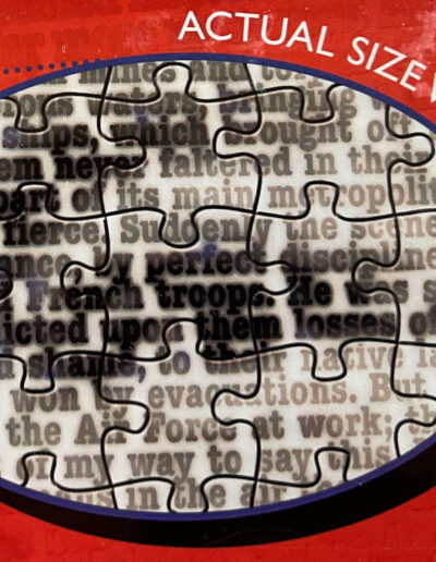 Winston Churchill Jigsaw Puzzle - Showing Actual Words