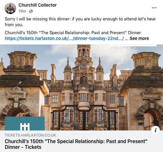 Harlaxton Manor Dinner-Churchilliana