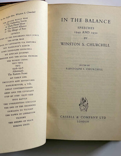 In the Balance: Title Page