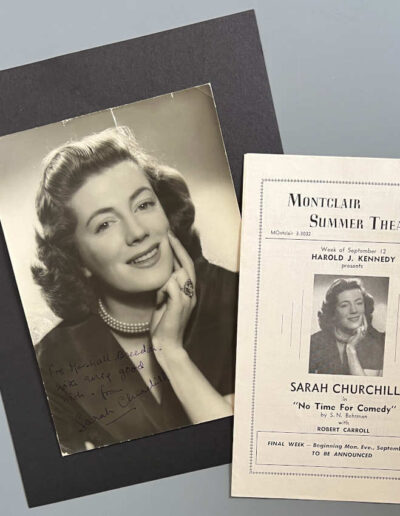 2 Sarah Churchill Signatures Photo & Theater Program