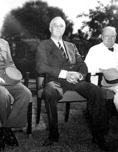 Churchill, Chiang Kai Shek & Roosevelt at The Cairo Conference, 1943