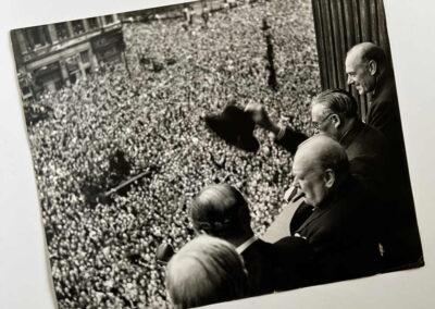 V. E. Day Photo: Churchill on Whitehall Balcony