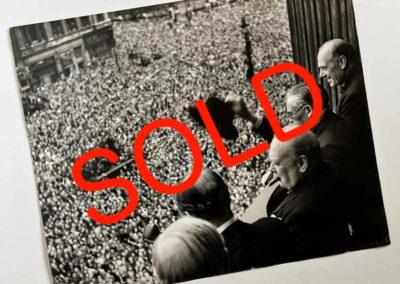 Churchill Photograph VE Day Crowds Balcony: SOLD