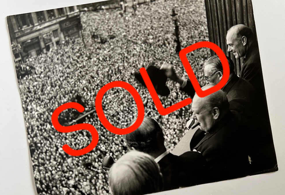 V. E. Day Photo: Winston Churchill Whitehall Balcony