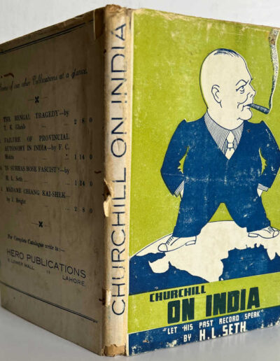 Churchill on India - Let His Past Record Speak: Dustjacket