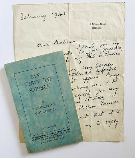 Clementine Churchill Letter: Facsimile Signature