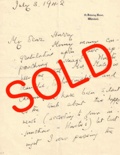 Clementine Churchill Letter p1 - SOLD