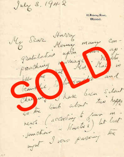 Signed Letter: Clementine Churchill