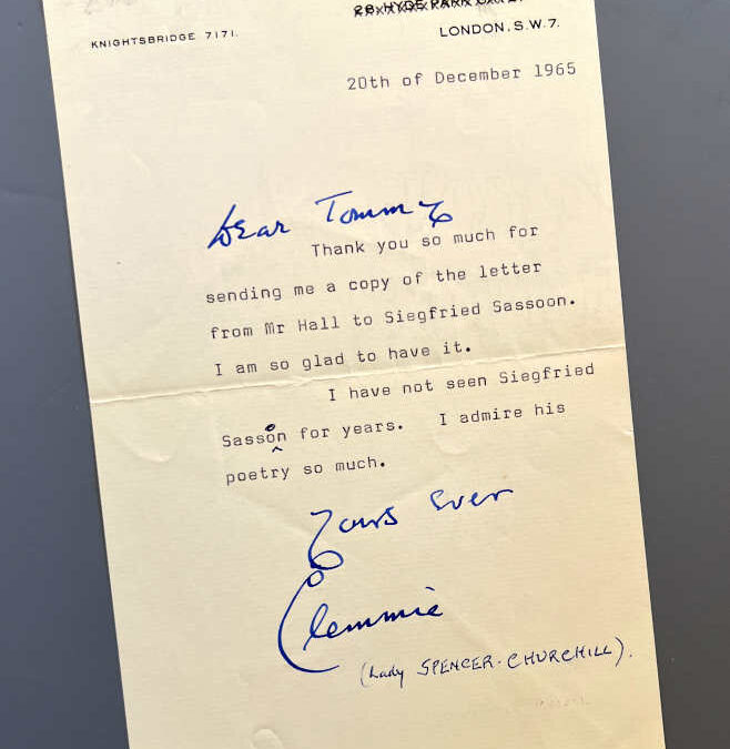 Letter from Clementine Churchill