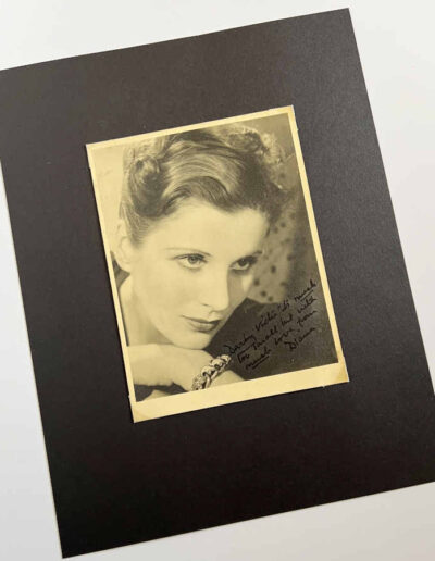 Photo Diana Churchill - Inscribed by Diana