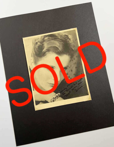 Photo Diana Churchill Inscribed: now sold