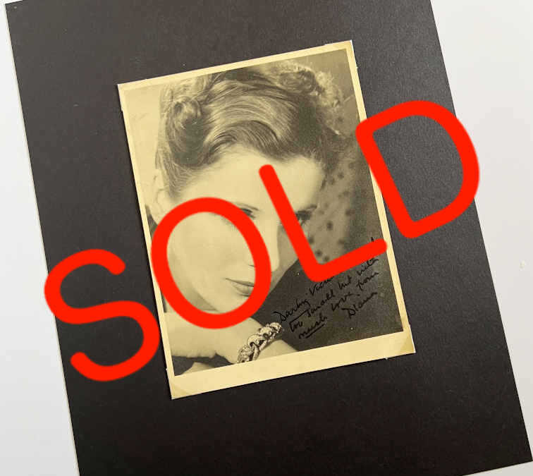 Diana Churchill Inscribed Photograph – Winston Churchill’s Daughter