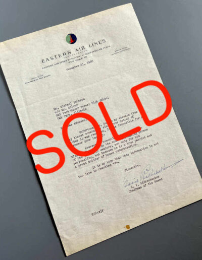 Rickenbacker Letter: SOLD