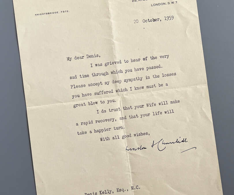 Typed Letter Signed Winston S. Churchill – to D. Kelly