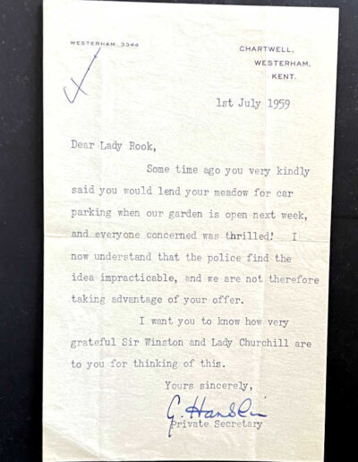 Letter to Lady Rook, July 1 1959