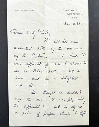 Letter to Lady Rook, Nov 28 1961