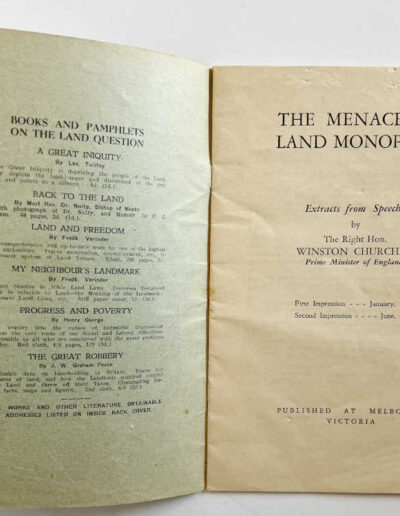 Winston Churchill's Menace of Land Monopoly, p1