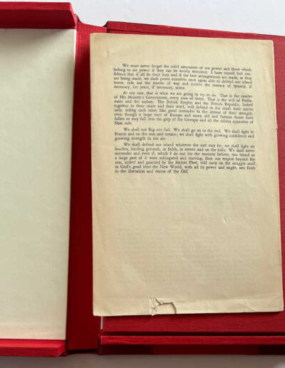 Statement Delivered House of Commons June 4, 1940-back cover