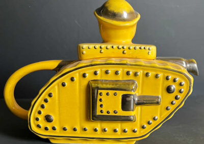 Yellow Tank Teapot - Back