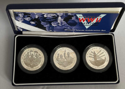 3 Channel Island Crowns: Winston Churchill Portrait