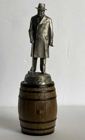 Pewter Figure of Churchill – Bottle Stopper