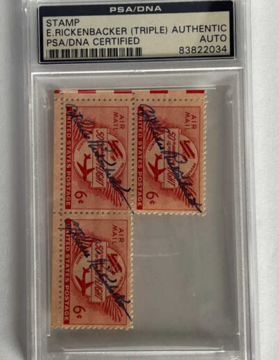 3 Stamps Signed by Rickenbacker