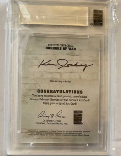 Winston Churchill-Horrors of War Art Cards: Back