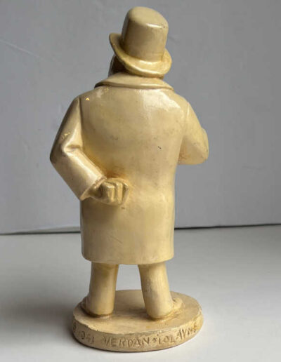 Churchill Chalkware Statue Inscription on Bottom Rim