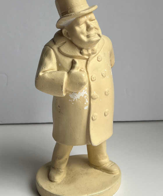 Winston Churchill Chalkware Statue by Verdan Lolayne