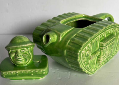 Churchill Tank Teapot Green: Lid Removed