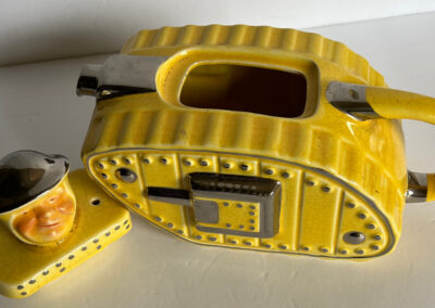 Churchill Tank Teapot-Yellow: Lid Removed