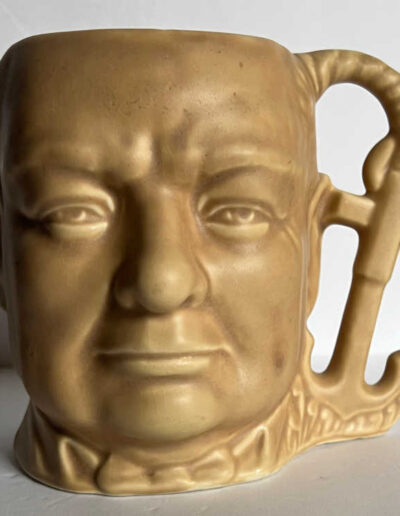 Churchill Character Jug, Anchor Handle, Tan Color