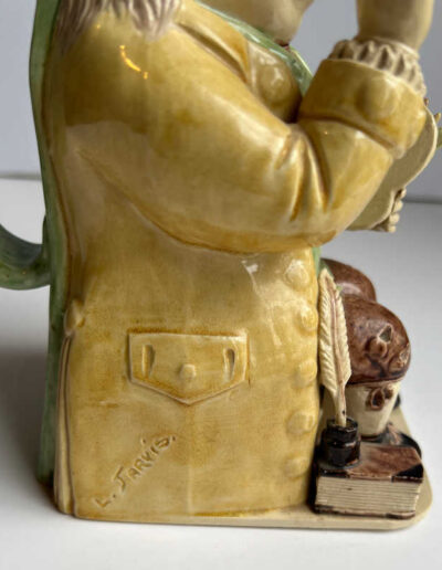 Jarvis-Churchill Toby Jug 1947, Yellow with Artist's Signature