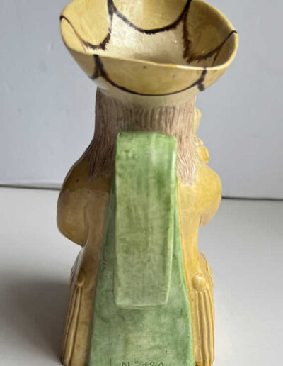 Jarvis-Churchill Toby Jug 1947: Yellow Colourway-Back View