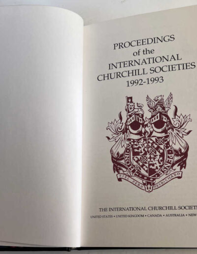 Proceedings of the International Churchill Societies