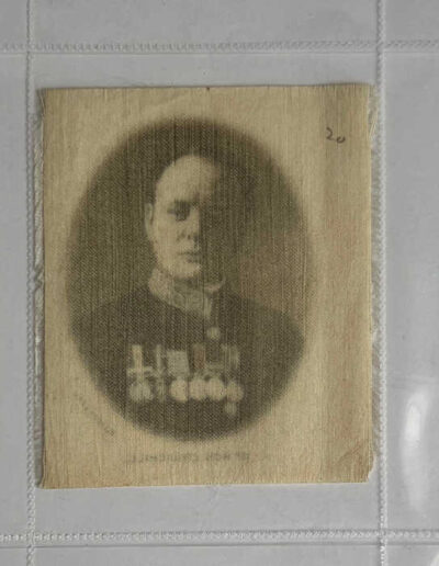 Winston Churchill – Back of Silk Cigarette Card
