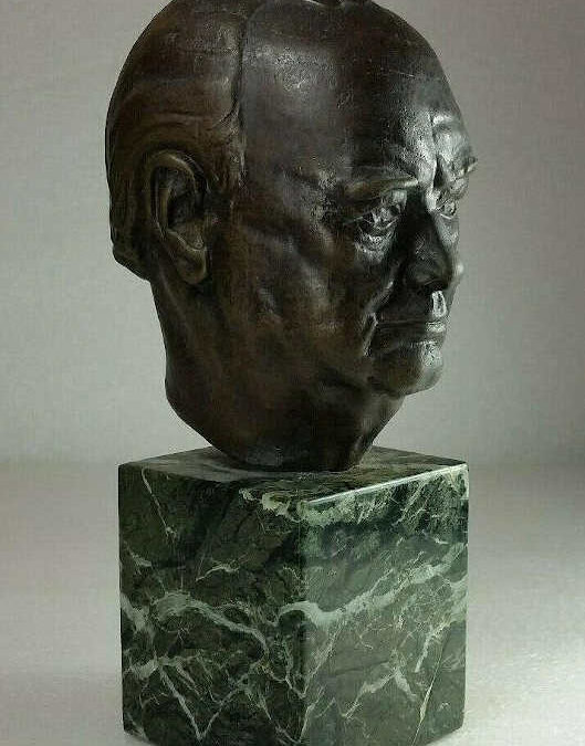 Winston Churchill Bronze Bust: Cherne