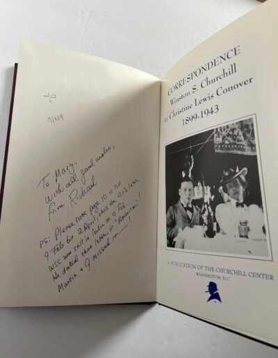 Correspondence Churchill to Conover: Inscription by Richard Langworth