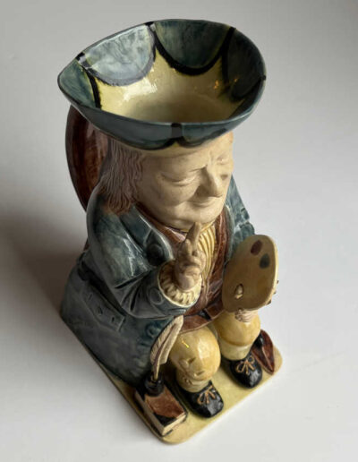 Blue Churchill Toby Jug by Jarvis: Top View