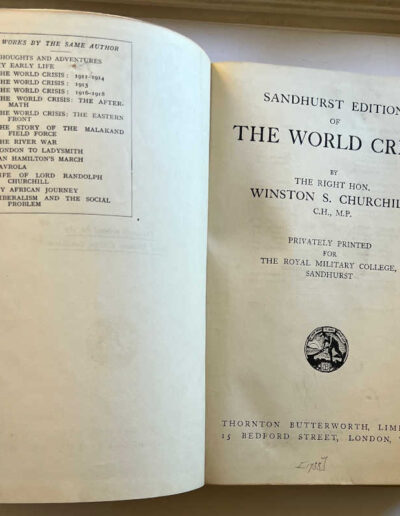 The World Crisis Title Page by Churchill