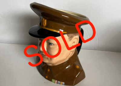 Winston Churchill Toby Jug Side View Khaki: Sold