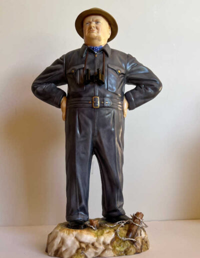 Ashmor Fine China-Churchill in Siren Suit: Front View