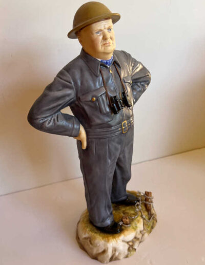 Ashmor Fine China-Churchill in Siren Suit: Side View