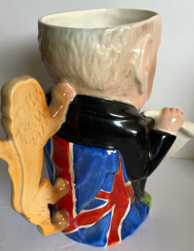 W. Churchill Character Toby Jug by Beswick: Back View